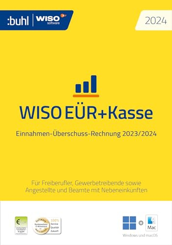 WISO EÜR+Kasse 2024: Für die Einnahmen-Überschuss-Rechnung 2023/2024 inkl. Gewerbe- und Umsatzsteuererklärung | 2024 | Aktivierungscode per Email