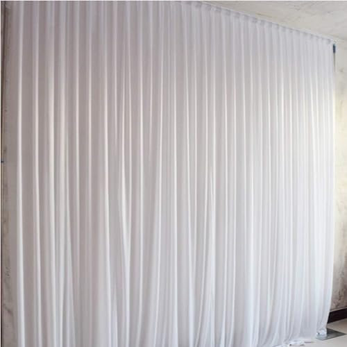 Supernic Photography Curtains - Detachable Smooth Ice Silk Pleated Curtains for Stage Wedding Party Backdrop 3x3m (10x10ft)