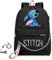Clybeaut Mochila Stitc Niños,Stitc Mochila Dibujos Animados,Stitc Niños Mochila Escolar,Stitc Mochilas de Viaje Impresas,Mochila Ligera Ajustable de 17 Pulgadas Para Primaria
