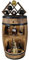 CREATIVE COOPER Barile di Legno a LED Con Porta Vino, 80 cm, Decorazione Rustica per Bar, Whisky, Birra, Armadietto per Vino (Wengé)