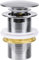 Bonde de Lavabo Standard-G 1 ¼ sans Trop Plein Bonde de Vidage Universel Bonde Pop Up Automatique pour Lavabo en Cuivre Chromé Pour bassin sans trop-plein