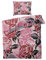 Housse de Couette 220x240 Rose Rouge - Parure de Lit 2 Personnes Imprimée Fleurs Rouge et Rose avec Fermeture éclair - Linge de Lit en Microfibre Douce avec 2 Taies d'oreiller 65x65 cm H&209