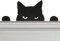 Halloween Tür Deko Metall Halloween Türdeko | Niedliche Innen Halloween Katze Schwarz Topper - Türrahmen Eckdekor Katzen-Silhouette, Türeckenschild