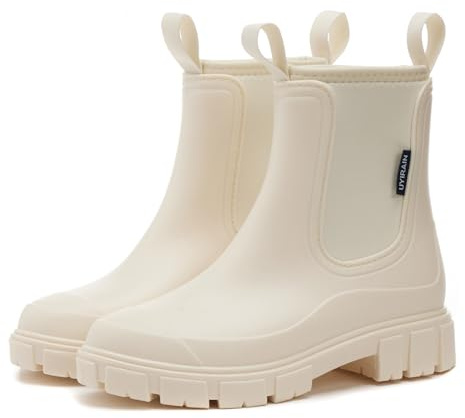 AONEGOLD Stivali Pioggia Donna Impermeabile Antiscivolo Leggere Comode Stivali Gomma Moda Pioggia per Esterni Giardinaggio Boots