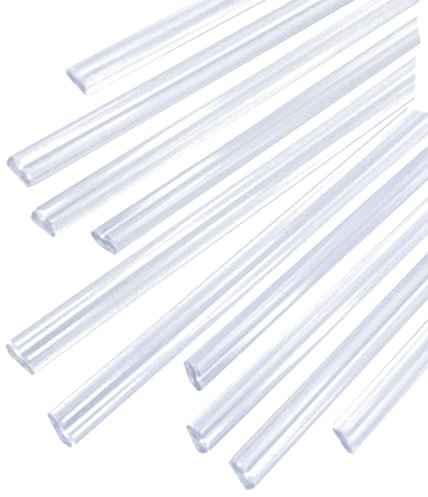 DryiC Plastique Soudure Tiges Soudeur Bâtons Baguettes De Soudure en Plastique PVC Transparent pour Le Soudage De Raccords Transparents,10pcs