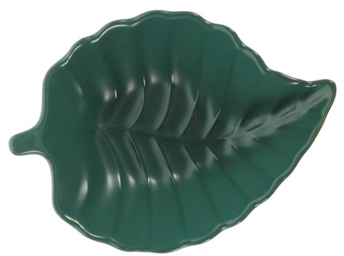 COLLBATH 2pcs Banana Leaf Decorative Plate Ceramic Serving Dish Snack Plate Dessert Bowl Tableware for Gifting