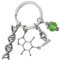 CHIZISX Schlüsselanhänger, DNA-Anhänger, kreatives Wissenschaftsinstrument, Neurologie, Biologie, Schlüsselanhänger, Geschenk für Studenten, a, One size