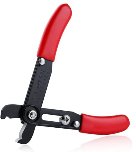 SPEEDWOX 5-Inch Adjustable Wire Stripper Wire Cutter and Stripper Wire Cutter Electrical Spring Loaded Stripper and Cutter for Solid and Stranded Wire for Working Technicians Electricians Installers