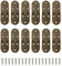 ONEBO Charniere 12 Pièces avec 72 Vis de Charnière – Charniere Porte, Charniere Porte Placard pour Bois, Fenêtre, Table Pliante, Armoires, Portes de Cuisine et D'armoire (Couleur Laiton)