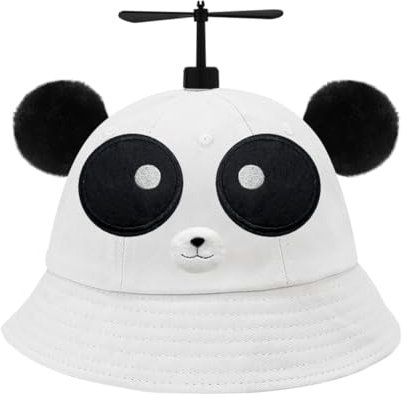 SIEBOLD Propeller mütze,Panda Hut mit Propeller,Propeller Hut,Lustige Panda mützen,Fasching hut,für Erwachsene und Kinder für Karneval Partykostüm Requisiten Partygeschenk