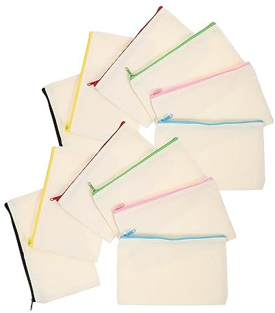 Operitacx 12stücke Kosmetiktasche Aus Canvas Kosmetikbeutel Mit Reißverschluss Große Kapazität Travel Bag Für Reisen Und Täglichen Gebrauch Organisationstasche Für Make-up Und