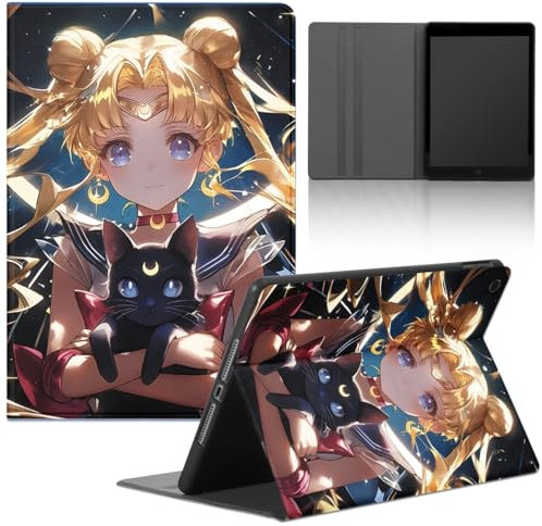 Yimctoie Cute Kawaii Anime Funda Tablet para Samsung Galaxy Tab A9 Plus/A9+ 11(SM-X210/SM-X215/SM-X216),Cubierta TPU Multiángulo Stand Función Cárcasa,Cartoon Patrón Cover para Niñas,Anime
