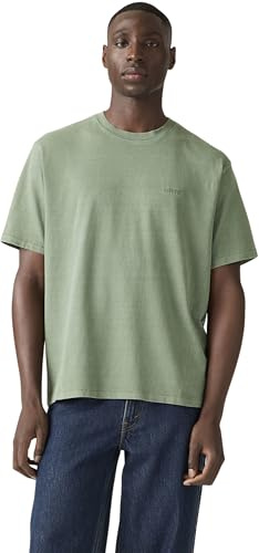 Levi's Herren T-Shirt Red Tab Vintage mit Logo, Relaxed Fit, Grün (Garment Dye Laurel W), L