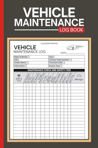 Motorcycle Maintenance Log Book: Record Repairs, Oil Changes, Service History | Ideal for Cars, Trucks, RVs & Motorcycles | 6 x 9 Inches, 110 pages