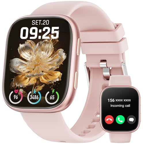 Smartwatch Damen Herren, 1.83 HD Fitnessuhr mit Telefonfunktion, Fitness Tracker mit SpO2 Pulsmesser Schlafmonitor Schrittzähler, 100+ Sportmodi Sportuhr, IP68 Wasserdicht Smart Watch für Android iOS