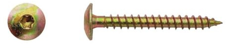 100 Vis Bois pour Penture Torx 6 x 80 mm - Zingué Bichro - D-Work