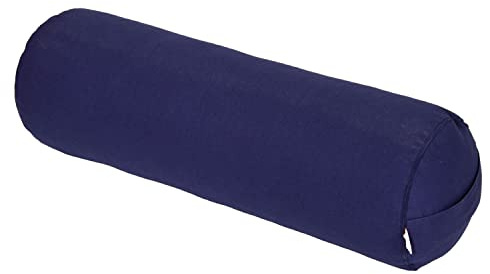 Yogabox Yogabolster Basic für Yin-Yoga, Ø22 cm, Yoga Rolle mit Buchweizenschalen Füllung, Waschbarer Bezug aus 100% Baumwolle, Yoga Bolster Rolle für Restorative Yoga