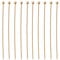 BENECREAT 100PCS 18K Real Gold Plated Ball Head pins, 35MM/1.4 Ball End Headpins for DIY Jewelry Findings Making Earrings Bracelets Necklaces Chains - 0.6mm/0.025 Thick