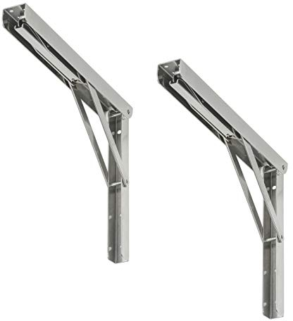 VORMANN Klappträger Klappkonsole Klappwinkel Verstellwinkel Regalträger | Traglast 200 kg | Edelstahl V4A | witterungsbeständig | 2-teiliges Set, Größe: 400 x 270 x 36 mm | Made in Germany