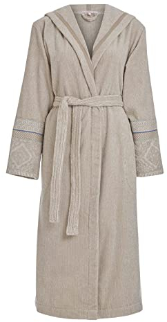 Pip Studio Kapuzen-Bademantel Soft Zellige | Khaki - M
