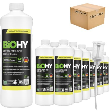 BiOHY Autopolster Lederpflege Autositz Reiniger Innenraum (12 x 1 Liter)