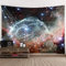 TANGT Wandteppich, Sternenhimmel, See, Wandteppich, Kosmos, Stern, Weltraum, Universum, Wandbehang für Schlafzimmer, Wohnzimmer, Schlafsaal, Marineblau (C,200 x 150 cm)