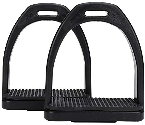 GLOGLOW 1 Pair Horse Stirrups, High Strength Plastic Horse Riding Stirrups with Non-Slip Rubber Pad Horse Tool