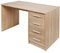 BAKAJI Scrivania con Cassettiera 4 Cassetti Tavolo da Lavoro Porta Pc Computer in Legno MDF Arredamento Casa Ufficio Cameretta Design Moderno Dimensione 110 x 56 x 73 cm (Quercia)