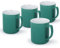 4 x Teetasse Chelsea Kaffeebecher Teebecher Coffee Mug Becher Tasse Kaffeetasse Set aus Porzellan 300ml (Türkis)