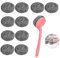 CINY 10 Esponjos De Acero Inoxidable, Juego De Esponjas De Acero Inoxidable con Mango, Utensilios De Limpieza De Cocina, Estropajos De Metal, Estropajos para Limpiar Ollas, Parrillas y Horno (18 g)