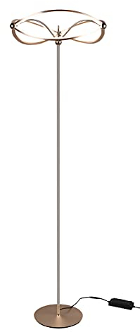 Trio Leuchten LED Stehleuchte Charivari 421210108, Metall Messing matt, inkl. 31 Watt LED, Fuß Dimmer