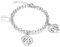 Lam Hub Fong Armbänder Frauen mit 2~4 Baby Fuß Anhänger Personalisierte Frauen Fußkettchen mit Namens Gravur Armband Einstellbares Geschenk für Frauen Mama (2 Baby Fuß Anhänger)