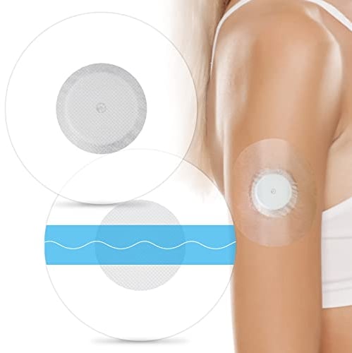 Freestyle Libre Pflaster,55 Stück Wasserfeste & Atmungsaktiv Aufkleber,Haut-freundlich & Fixierpflaster für Libre 1 2 & 3 Sensor,14 Tage Transparente Klebepflaster