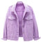 Veste en Jean Femme Mode Élégant Denim Manteaux Blouson Court Violet XXL