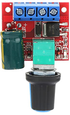 Tiiyee PWM Motor Drehzahlsteller, DC 4.5V 28V Speed Control Switch Controller Motortreiberschalter Einstellbarer Spannungsregler Voltregler LED Drehzahlregler Modul Mini Steuerungsmodul