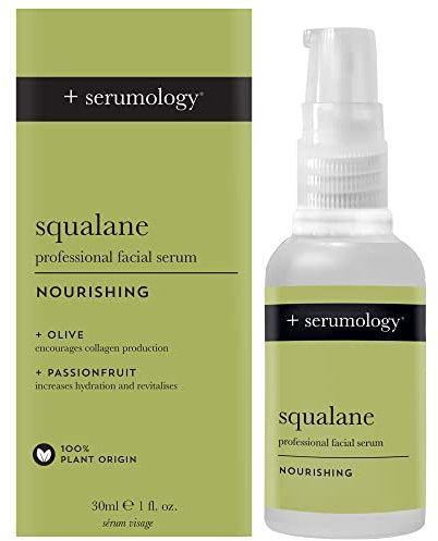 SERUMOLOGY SQUALANE Professional Face Serum 30ml, 100% Plant Based Natural Skincare Nourishing Serum