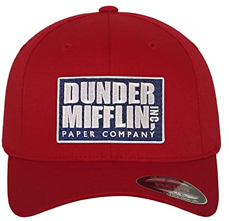 The Office Offizielles Lizenzprodukt Dunder Mifflin Inc Flexfit Cap (Rot), Groß/X-Large