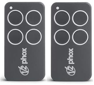 V2 PHOX4 Contrat 47 - Lot de 2 Télécommandes - 433,92 MHz | 4 Canaux | Rolling Code Sécurisé | Compatible Portail & Garage | Vérifiez Votre contrat Avant achat + 1 Porte-clés Domobip