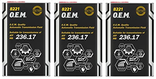 MANNOL OEM 236.17 Synthetische Automatikgetriebeflüssigkeit, NAG3 MB 9G ATF, 3 Liter