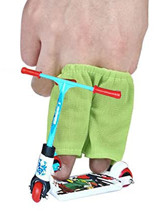 Peosevi Finger Scooter Set, Finger Scooter Fingerboard Mit Schuhe, Hose Und Fingerscooter Zubehör, Für Partygeschenke Kinderspielzeug Fingertraining