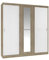 Venta-Unica - Armario DIDDA - 3 Puertas correderas - Largo 205 cm - Roble y Blanco Marfil