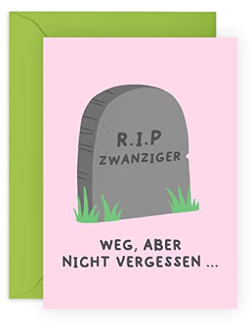 Central 23 Karte zum 30. Geburtstag – RIP ZWANZIGER - 30 Jahre alt – Witzige Geburtstagskarte für Männer – 30 Geburtstag Frauen - Geschenk für Freund – kommt mit Aufkleber