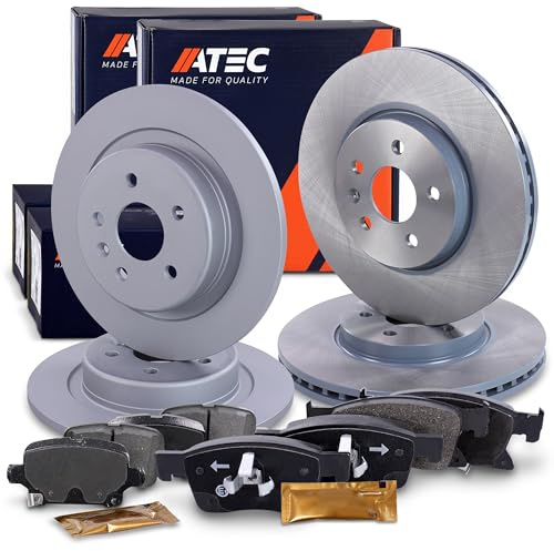 ATEC Germany Bremsenset inkl. Bremsscheiben Vorne Ø 300 mm Belüftet + Hinten Ø 288 mm Voll + Bremsbeläge Vorne & Hinten Kompatibel mit OPEL ASTRA K (B16), ASTRA K Sports Tourer (B16)