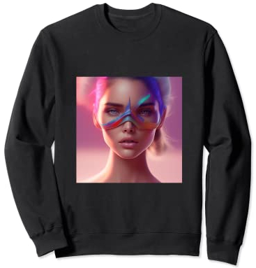 Frauen Meerjungfrau bunte Flossen rosa Sonnenuntergang Reise Insel Geschenk Sweatshirt