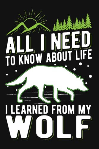 Wolf Notizbuch: Wolf Liebhaber Geschenk Wolfsrudel / 6x9 Zoll / 120 karierte Seiten