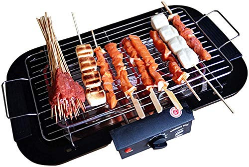 PAASHE Barbacoa portátil sin Humo eléctrico Libre de Parrilla eléctrica Parrilla de Barbacoa Barbacoa Mesa de Mesa al Aire Libre para Picnic jardín terraza Camping Viajes 1800w