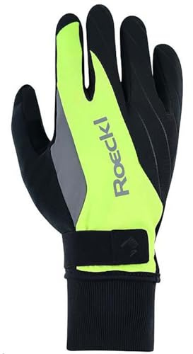 Roeckl Ravensburg 2 Winter Fahrrad Handschuhe lang Fluo gelb/schwarz 2024: Größe: 8
