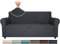 Ystyle Housse de Canapé 3 Places avec Accoudoirs, Housse Canapé Extensible, Protection Canape Chien, Universelle Hiver Sofa Cover, Antidérapante Housses de Canapé, Gris Foncé