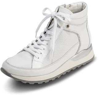 VITAFORM Sneaker Damen Leder - Bequeme Damen Schuhe - Damen Sneaker aus italienischem Leder weiß 40