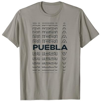 Minimalistische Stadt - Mexiko Modern Puebla T-Shirt